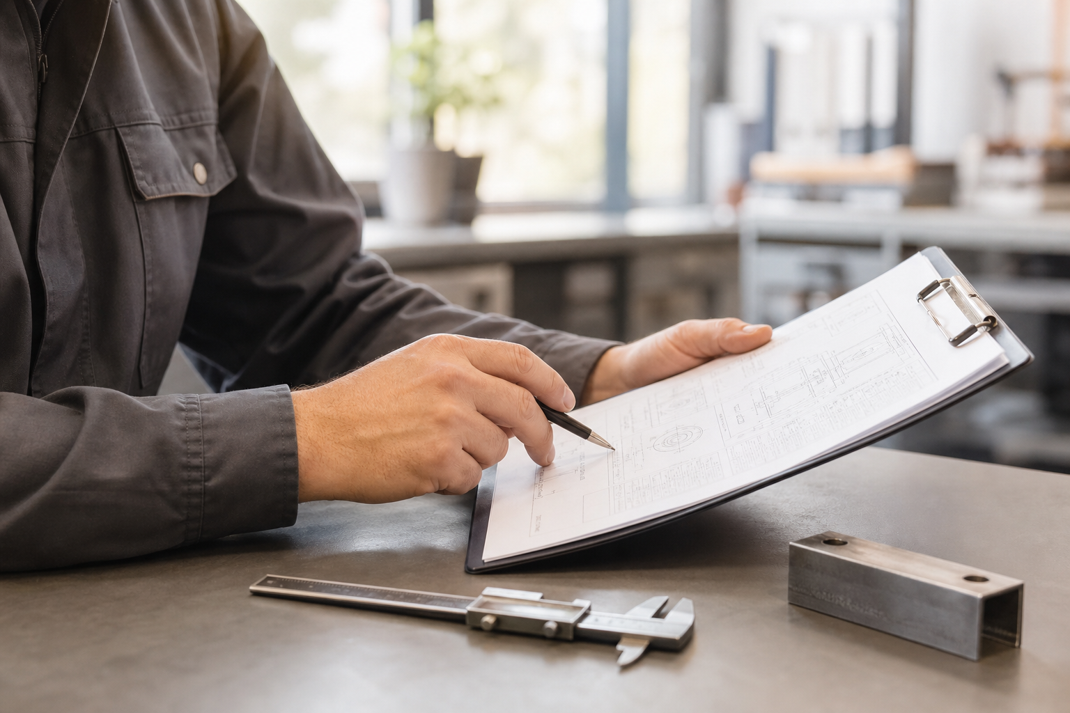 Project specification review at KHODAK Metal Solution — contact our workshop